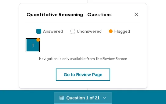 متصفّح أسئلة GMAT: الأسئلة المُجابة وغير المُجابة والمعلَّمة، مع رابط إلى صفحة المراجعة